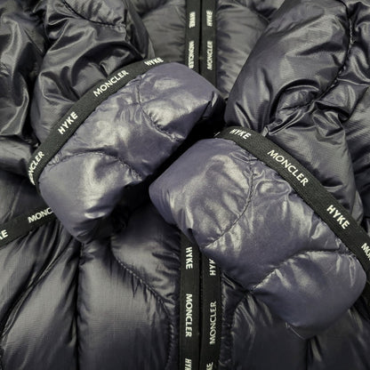 【中古品】【メンズ】 MONCLER モンクレール × HYKE ハイク LANGUARD GIUBBOTTO NYLON HOODED COAT G209K1C00004 ナイロン フーデッド コート アウター 141-250423-as-01-izu サイズ：2 カラー：ブラック 万代Net店