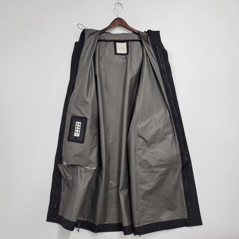 【中古品】【メンズ】 MONCLER モンクレール × HYKE ハイク LANGUARD GIUBBOTTO NYLON HOODED COAT G209K1C00004 ナイロン フーデッド コート アウター 141-250423-as-01-izu サイズ：2 カラー：ブラック 万代Net店