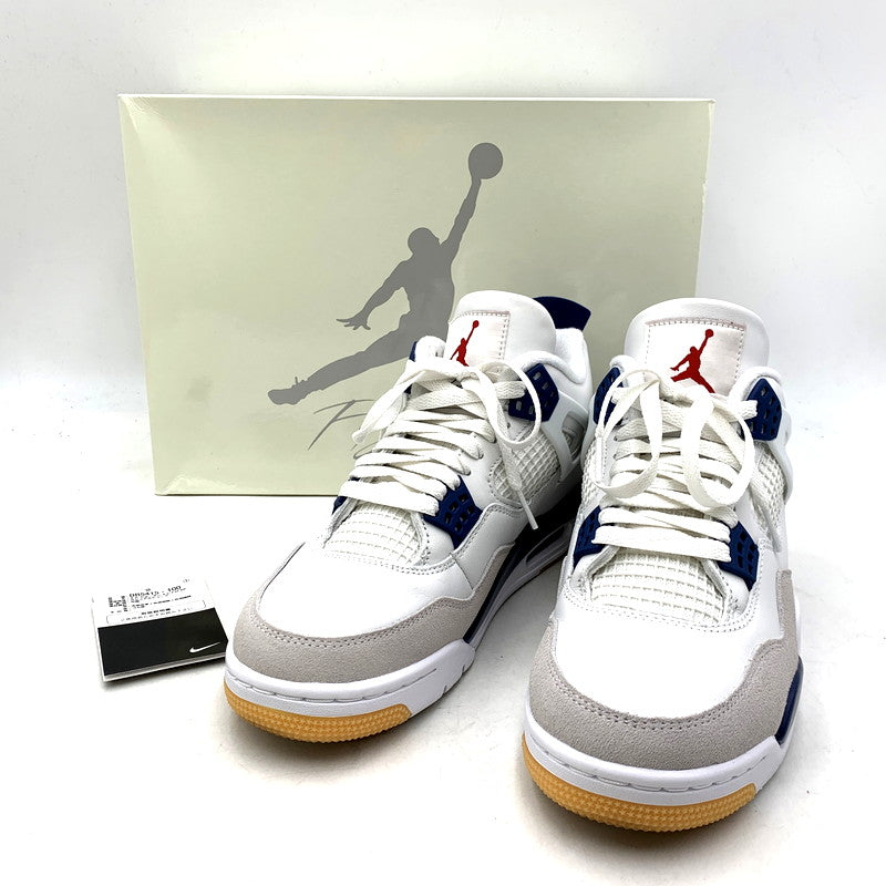 【中古品】【メンズ/レディース】 NIKE SB ナイキエスビー AIR JORDAN 4 RETRO SP DR5415-100 エアジョーダン4 レトロ SP スニーカー シューズ 靴 160-250427-as-08-izu サイズ：26cm カラー：SUMMIT WHITE/WHITE-NAVY 万代Net店