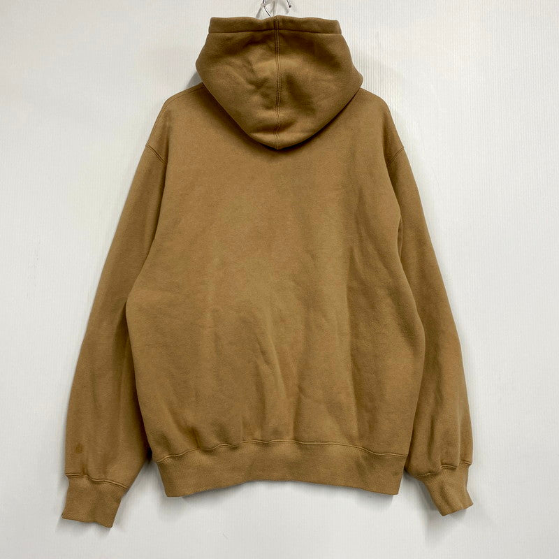 【中古品】【メンズ】 THISISNEVERTHAT ARCH LOGO HOODED SWEATSHIRT TN223TSWHO01 ディスイズネバーザット アーチロゴフーディスウェット パーカー ロゴ 刺繍 長袖 裏起毛 トップス 142-250428-ay-14-izu サイズ：L カラー：ベージュ系 万代Net店