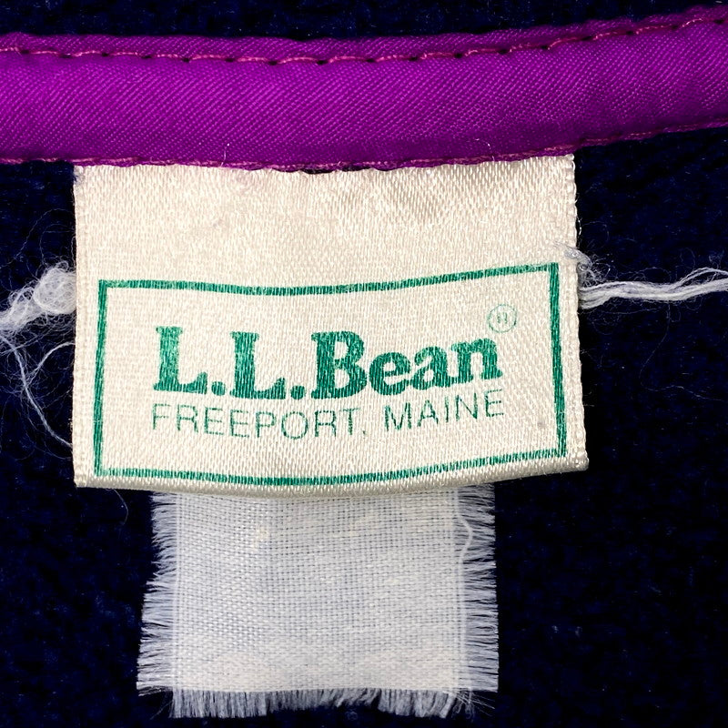 【現状渡し品】【メンズ】 L.L.Bean エルエルビーン FLEECE JACKET フリースジャケット ロゴ 刺繍 アウター 146-250428-ay-17-izu カラー：ネイビー 万代Net店