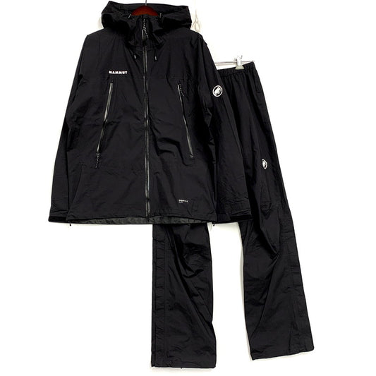 【中古美品】【メンズ】 Mammut マムート MASAO LIGHT RAIN-SUIT SET UP 1010-31350 マサオ ライト レインスーツ セットアップ 144-250425-as-12-izu サイズ：L カラー：ブラック 万代Net店