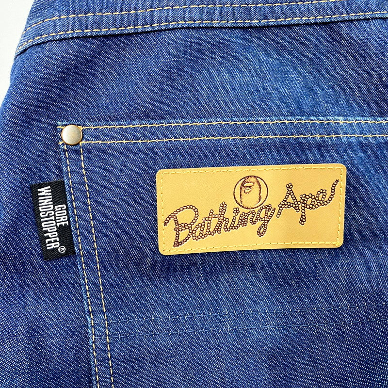 【中古品】【メンズ】 A BATHING APE アベイシングエイプ GORE WINDSTOPPER DENIM PANTS デニムパンツ ジーンズ ズボン ボトムス 153-250502-ay-21-izu サイズ：XS カラー：インディゴ 万代Net店