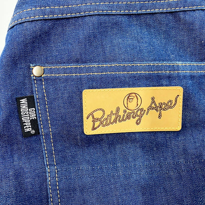 【中古品】【メンズ】 A BATHING APE アベイシングエイプ GORE WINDSTOPPER DENIM PANTS デニムパンツ ジーンズ ズボン ボトムス 153-250502-ay-21-izu サイズ：XS カラー：インディゴ 万代Net店