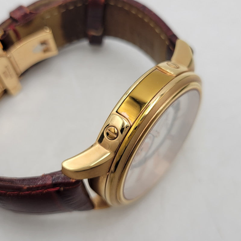 【中古品】【メンズ/レディース】 HUNTING WORLD ハンティングワールド HW910PSIBR クレッシェンテ レザーバンド 腕時計 197-250711-as-03-izu カラー：ゴールド×ブラウン系 万代Net店