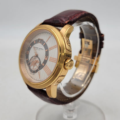 【中古品】【メンズ/レディース】 HUNTING WORLD ハンティングワールド HW910PSIBR クレッシェンテ レザーバンド 腕時計 197-250711-as-03-izu カラー：ゴールド×ブラウン系 万代Net店