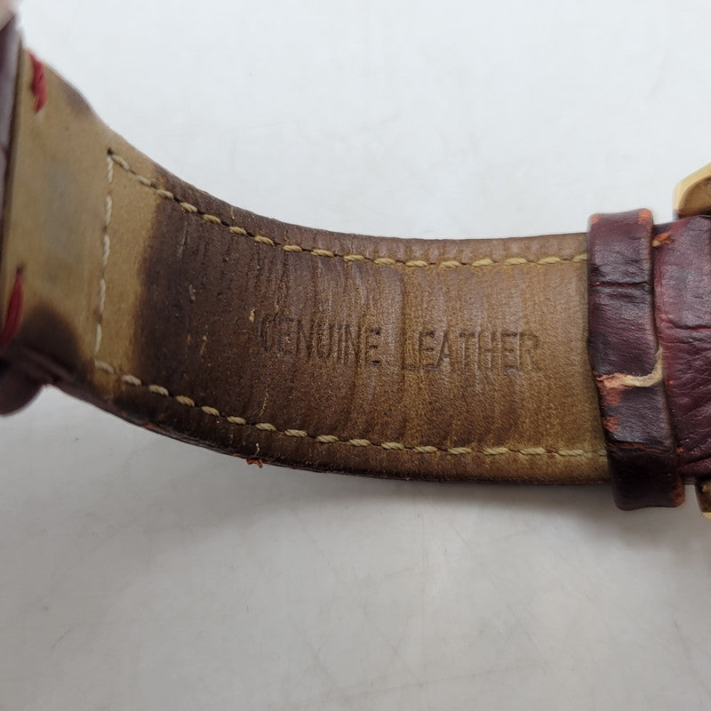 【中古品】【メンズ/レディース】 HUNTING WORLD ハンティングワールド HW910PSIBR クレッシェンテ レザーバンド 腕時計 197-250711-as-03-izu カラー：ゴールド×ブラウン系 万代Net店