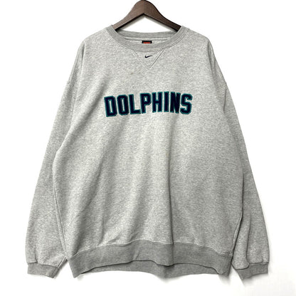 【中古品】【メンズ】 NIKE ナイキ DOLPHINS EMBROIDERY SWEATSHIRT ドルフィンズ エンブロイダリー スウェットシャツ トレーナー 長袖 トップス 146-250503-as-15-izu サイズ：XL カラー：グレー 万代Net店