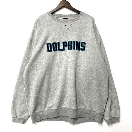 【中古品】【メンズ】 NIKE ナイキ DOLPHINS EMBROIDERY SWEATSHIRT ドルフィンズ エンブロイダリー スウェットシャツ トレーナー 長袖 トップス 146-250503-as-15-izu サイズ：XL カラー：グレー 万代Net店