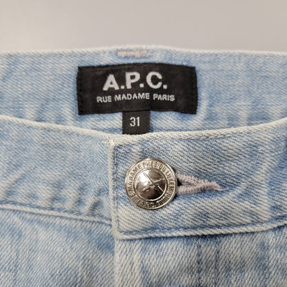 【現状渡し品】【メンズ】 A.P.C. アーペーセー BUTTON FLY SLIM DENIM PANTS 24331-61092 スリム デニムパンツ ジーンズ ズボン ボトムス 152-250503-ay-10-izu サイズ：31 カラー：ライトインディゴ 万代Net店