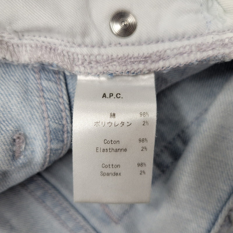 【現状渡し品】【メンズ】 A.P.C. アーペーセー BUTTON FLY SLIM DENIM PANTS 24331-61092 スリム デニムパンツ ジーンズ ズボン ボトムス 152-250503-ay-10-izu サイズ：31 カラー：ライトインディゴ 万代Net店