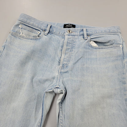 【現状渡し品】【メンズ】 A.P.C. アーペーセー BUTTON FLY SLIM DENIM PANTS 24331-61092 スリム デニムパンツ ジーンズ ズボン ボトムス 152-250503-ay-10-izu サイズ：31 カラー：ライトインディゴ 万代Net店