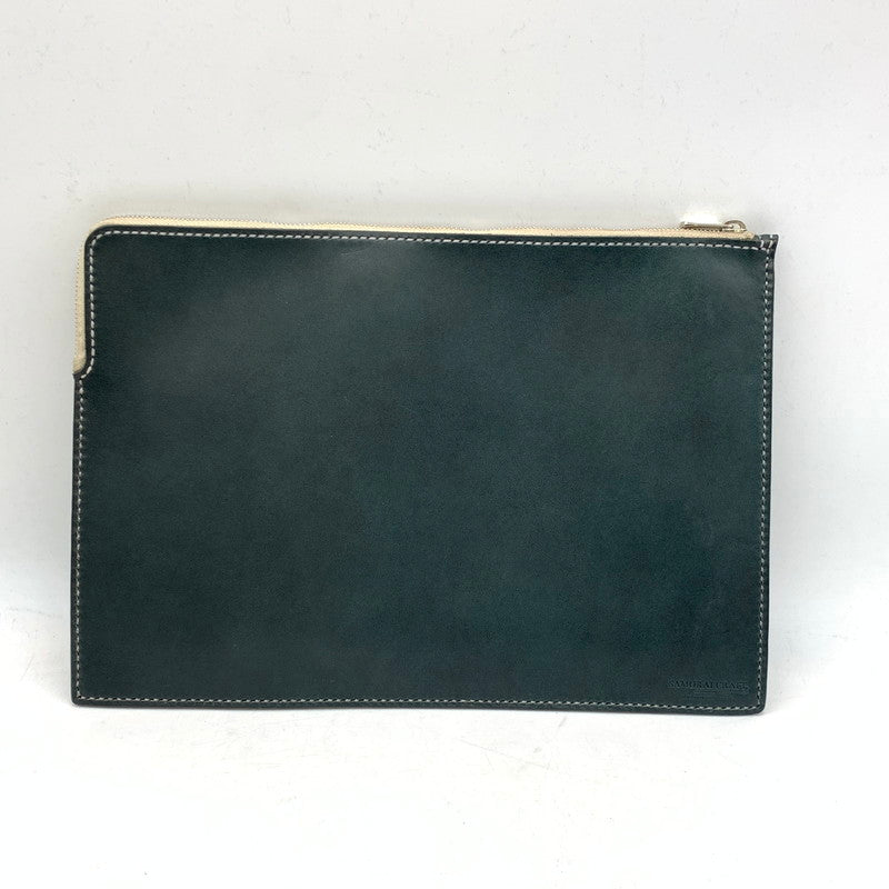 【中古品】【メンズ/レディース】 SAMURAI CRAFT LEATHER CLUTCH BAG サムライクラフト レザー クラッチバッグ 鞄 カバン 188-250428-ay-04-izu カラー：グリーン 万代Net店