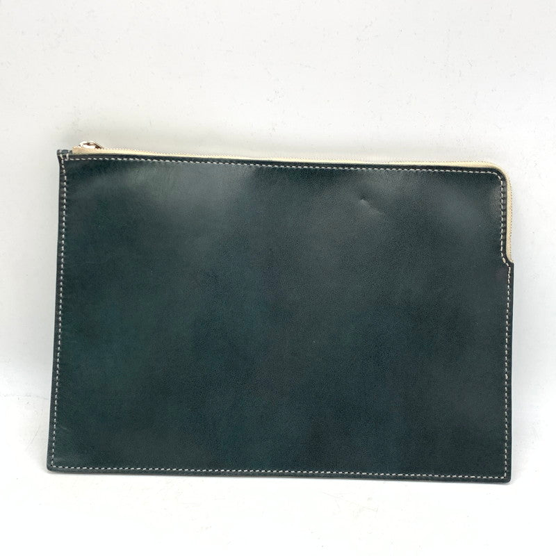【中古品】【メンズ/レディース】 SAMURAI CRAFT LEATHER CLUTCH BAG サムライクラフト レザー クラッチバッグ 鞄 カバン 188-250428-ay-04-izu カラー：グリーン 万代Net店