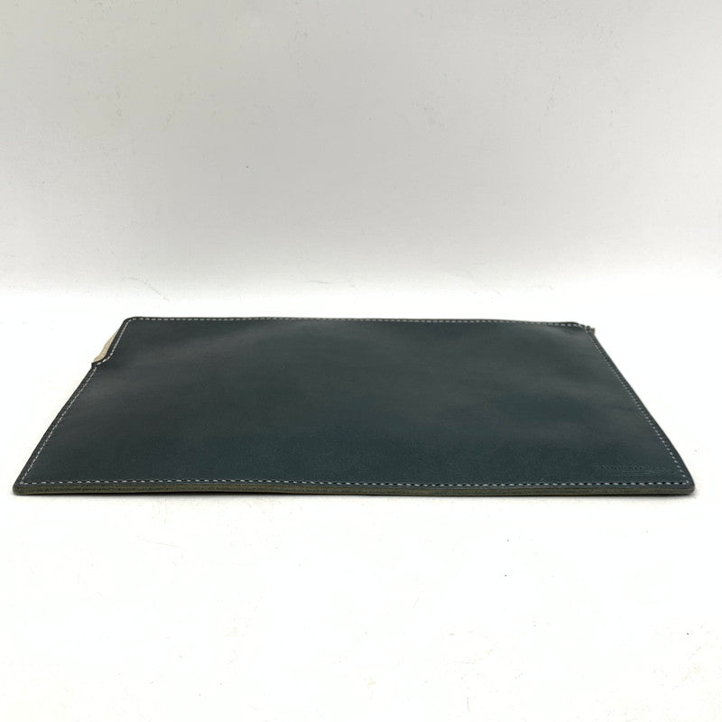 【中古品】【メンズ/レディース】 SAMURAI CRAFT LEATHER CLUTCH BAG サムライクラフト レザー クラッチバッグ 鞄 カバン 188-250428-ay-04-izu カラー：グリーン 万代Net店