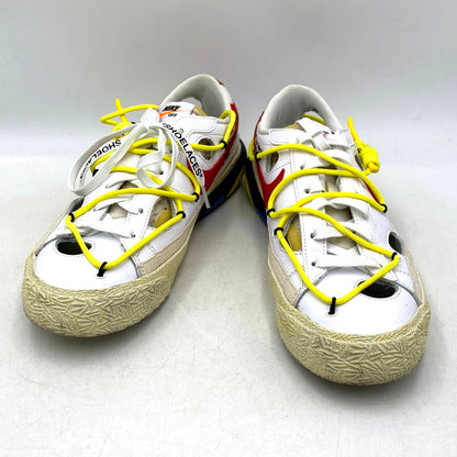 【中古品】【メンズ】 NIKE×OFF-WHITE ナイキ×オフホワイト DH7863-100 BLAZER LOW ブレーザー ロー 靴 スニーカー シューズ 160-250614-ma-13-izu サイズ：27cm カラー：WHITE AND UNIVERSITY RED 万代Net店