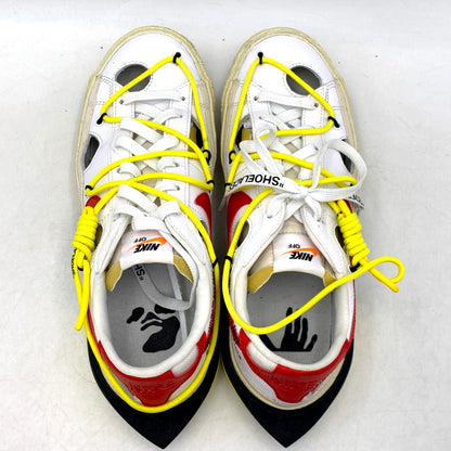 【中古品】【メンズ】 NIKE×OFF-WHITE ナイキ×オフホワイト DH7863-100 BLAZER LOW ブレーザー ロー 靴 スニーカー シューズ 160-250614-ma-13-izu サイズ：27cm カラー：WHITE AND UNIVERSITY RED 万代Net店