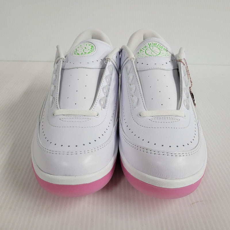 【中古美品】【メンズ】 NIKE ナイキ AIR JORDAN 2 RETRO LOW CH BLSM FQ3228-100 エアジョーダン 2 レトロ ロー チェリーブロッサム スニーカー シューズ 靴 160-250429-ay-03-izu サイズ：27cm カラー：WHITE/GREEN STRIKE 万代Net店