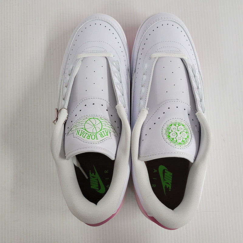 【中古美品】【メンズ】 NIKE ナイキ AIR JORDAN 2 RETRO LOW CH BLSM FQ3228-100 エアジョーダン 2 レトロ ロー チェリーブロッサム スニーカー シューズ 靴 160-250429-ay-03-izu サイズ：27cm カラー：WHITE/GREEN STRIKE 万代Net店