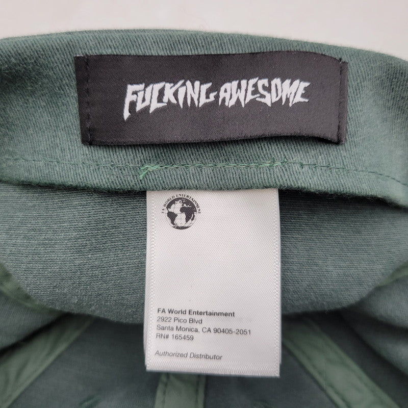 【中古品】【メンズ/レディース】 FUCKING AWESOME ファッキング オーサム 3 SPIRAL CAP キャップ 帽子 服飾雑貨 185-250511-ay-03-izu カラー：グリーン×ブラック 万代Net店