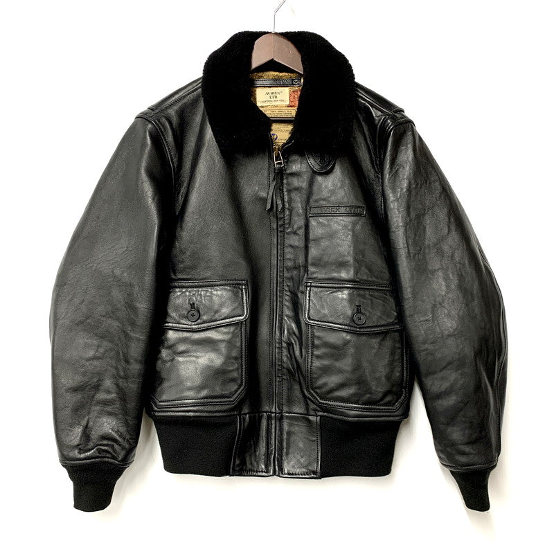 【中古品】【メンズ】 AVIREX アヴィレックス G-1 FLIGHT JACKET ANTIQUE LAMB 783-3950010 フライトジャケット アンティーク ラム アウター 145-250430-as-12-izu サイズ：38 カラー：ブラック 万代Net店