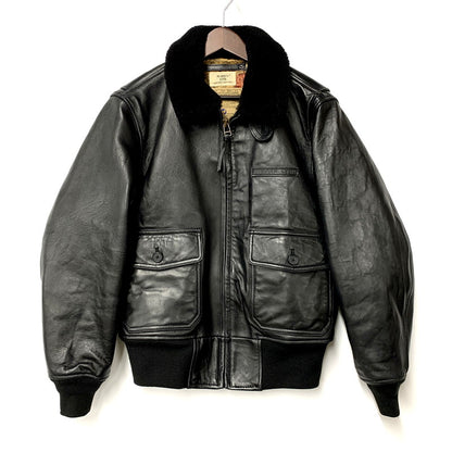【中古品】【メンズ】 AVIREX アヴィレックス G-1 FLIGHT JACKET ANTIQUE LAMB 783-3950010 フライトジャケット アンティーク ラム アウター 145-250430-as-12-izu サイズ：38 カラー：ブラック 万代Net店