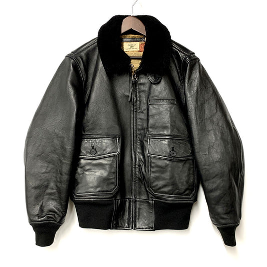 【中古品】【メンズ】 AVIREX アヴィレックス G-1 FLIGHT JACKET ANTIQUE LAMB 783-3950010 フライトジャケット アンティーク ラム アウター 145-250430-as-12-izu サイズ：38 カラー：ブラック 万代Net店