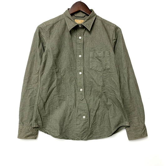【中古品】【レディース】 80330810000 WOMAN BRITISH OFFICER'S SHIRT ウーマンブリティッシュオフィサーズシャツ トップス 長袖 168-250528-ma-15-izu サイズ：8 カラー：グリーン系 万代Net店