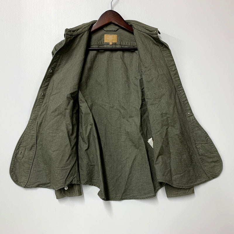 【中古品】【レディース】 80330810000 WOMAN BRITISH OFFICER'S SHIRT ウーマンブリティッシュオフィサーズシャツ トップス 長袖 168-250528-ma-15-izu サイズ：8 カラー：グリーン系 万代Net店