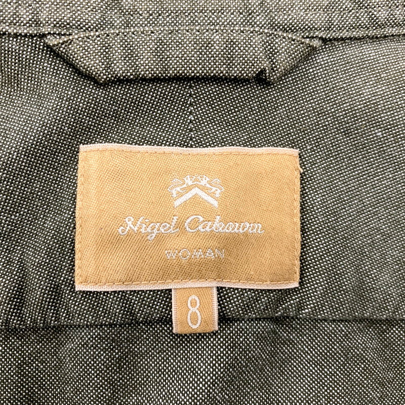 【中古品】【レディース】 80330810000 WOMAN BRITISH OFFICER'S SHIRT ウーマンブリティッシュオフィサーズシャツ トップス 長袖 168-250528-ma-15-izu サイズ：8 カラー：グリーン系 万代Net店
