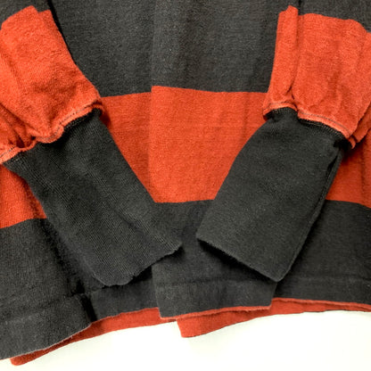 【中古品】【メンズ】 FREEWHEELERS POWER WEAR フリーホイーラーズ パワーウェア BORDER LS TEE ボーダー ロングスリーブ Tシャツ 長袖 トップス 145-250527-as-39-izu サイズ：S カラー：ブラック×レッド系 万代Net店