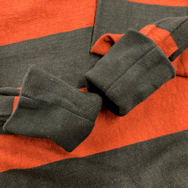 【中古品】【メンズ】 FREEWHEELERS POWER WEAR フリーホイーラーズ パワーウェア BORDER LS TEE ボーダー ロングスリーブ Tシャツ 長袖 トップス 145-250527-as-39-izu サイズ：S カラー：ブラック×レッド系 万代Net店