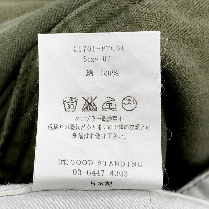 【中古品】【メンズ】 LENO リノ CHINO TROUSERS L1701-PT004 チノ トラウザーズ パンツ ボトムス 151-250527-as-33-izu サイズ：02 カラー：カーキ 万代Net店