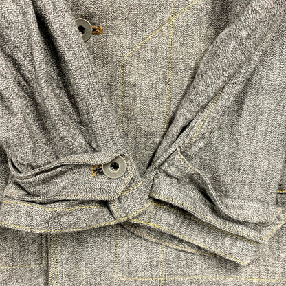 【中古品】【レディース】 FREEWHEELERS THE UNION SPECIAL OVERALLS フリーホイーラーズ ユニオンスペシャルオーバーオールズ WORK SHOP COAT ワーク ショップ コート 168-250501-as-13-izu サイズ：34 カラー：グレー 万代Net店