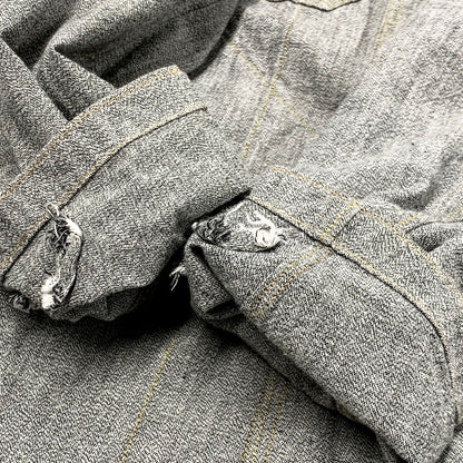 【中古品】【レディース】 FREEWHEELERS THE UNION SPECIAL OVERALLS フリーホイーラーズ ユニオンスペシャルオーバーオールズ WORK SHOP COAT ワーク ショップ コート 168-250501-as-13-izu サイズ：34 カラー：グレー 万代Net店