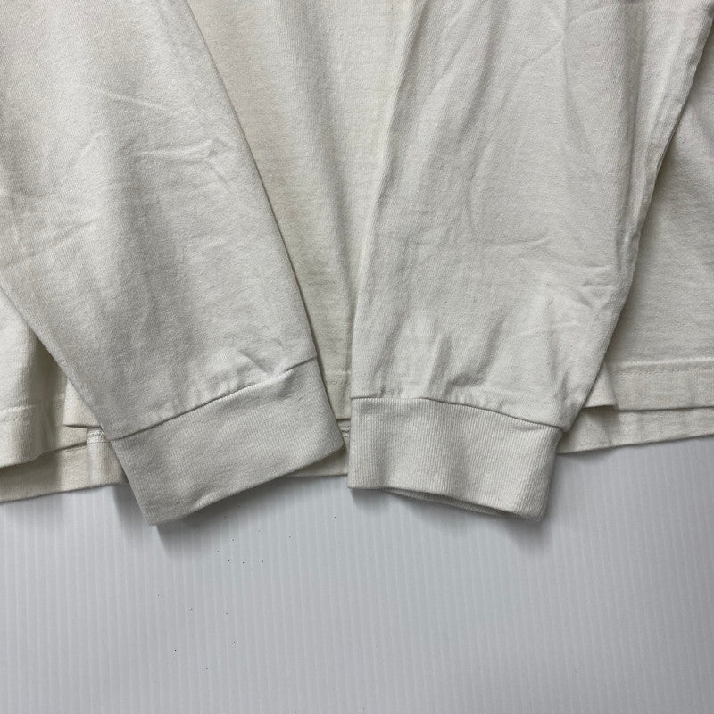 【中古品】【メンズ】 BARNS OUTFITTERS バーンズアウトフィッターズ SUNNYDAYS PIZZA LS TEE サニーデイズピザ ロングスリーブT トップス 長袖 145-250704-ma-04-izu サイズ：XL カラー：ホワイト 万代Net店