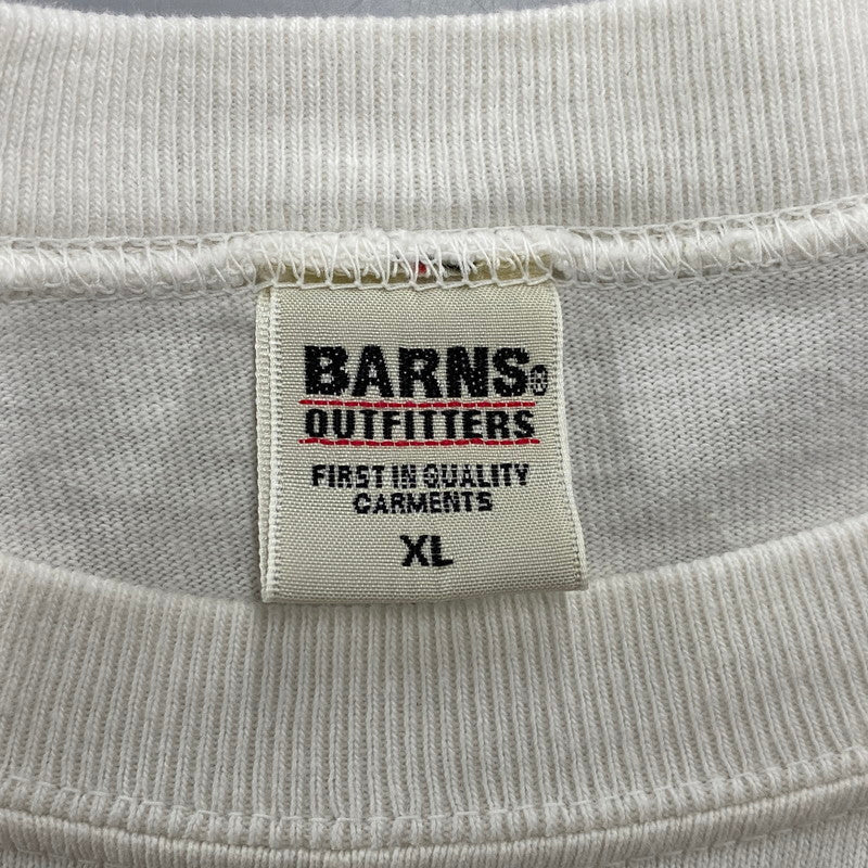 【中古品】【メンズ】 BARNS OUTFITTERS バーンズアウトフィッターズ SUNNYDAYS PIZZA LS TEE サニーデイズピザ ロングスリーブT トップス 長袖 145-250704-ma-04-izu サイズ：XL カラー：ホワイト 万代Net店