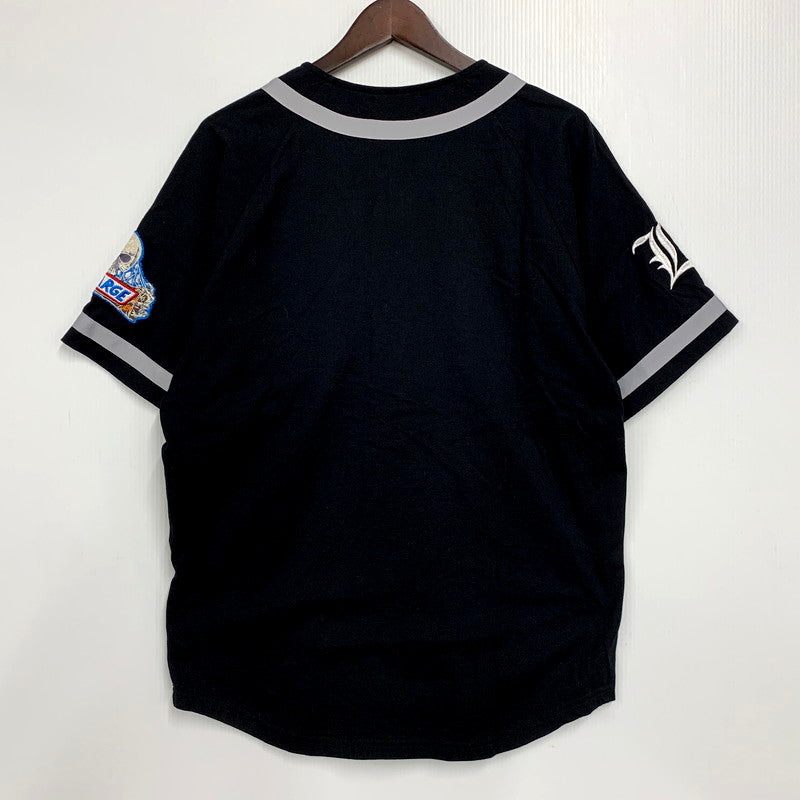 【中古品】【メンズ】 XLARGE エクストララージ 101242014009 EMBROIDERED BASEBALL SHIRT エンブロイダード ベースボールシャツ トップス 半袖 142-250519-ma-08-izu サイズ：M カラー：BLACK 万代Net店