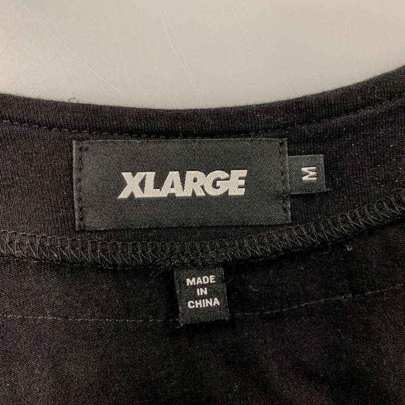 【中古品】【メンズ】 XLARGE エクストララージ 101242014009 EMBROIDERED BASEBALL SHIRT エンブロイダード ベースボールシャツ トップス 半袖 142-250519-ma-08-izu サイズ：M カラー：BLACK 万代Net店