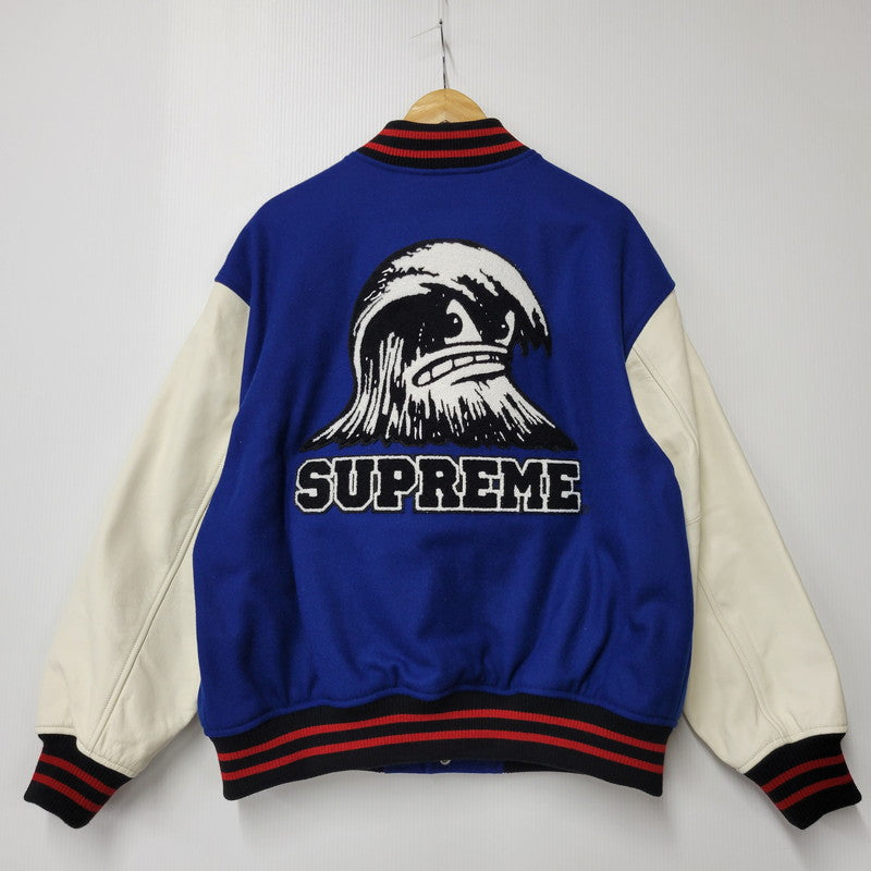【中古品】【メンズ】 WAVE VARSITY JACKET ウェーブ バーシティ ジャケット アウター 149-250708-as-11-izu サイズ：M カラー：ブルー×ホワイト 万代Net店