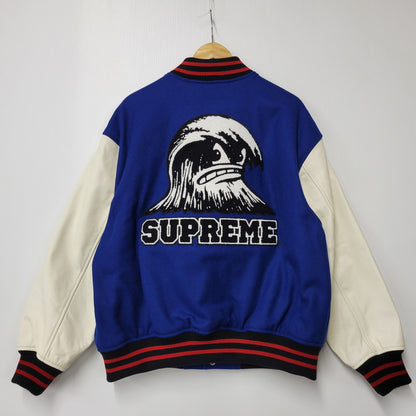【中古品】【メンズ】 WAVE VARSITY JACKET ウェーブ バーシティ ジャケット アウター 149-250708-as-11-izu サイズ：M カラー：ブルー×ホワイト 万代Net店