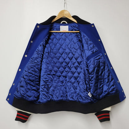 【中古品】【メンズ】 WAVE VARSITY JACKET ウェーブ バーシティ ジャケット アウター 149-250708-as-11-izu サイズ：M カラー：ブルー×ホワイト 万代Net店