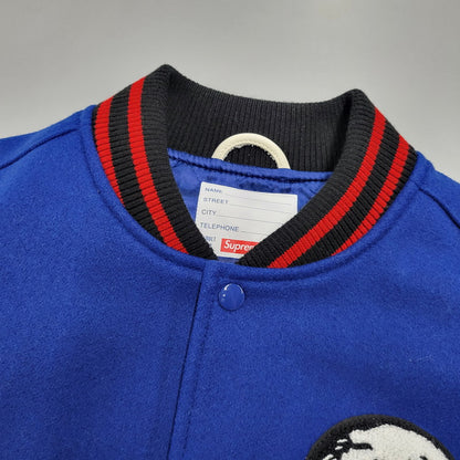 【中古品】【メンズ】 WAVE VARSITY JACKET ウェーブ バーシティ ジャケット アウター 149-250708-as-11-izu サイズ：M カラー：ブルー×ホワイト 万代Net店