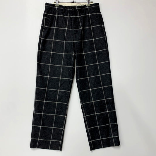 【中古品】【メンズ】 Supreme シュプリーム WINDOWPANE WOOL TROUSERS ウィンドウペーン ウール トラウザーズ パンツ ボトムス 149-250710-as-33-izu サイズ：30 カラー：ブラック系 万代Net店