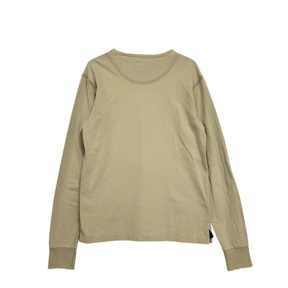 【現状渡し品】【メンズ】 ONE POINT LS TEE ワンポイント ロングスリーブ Tシャツ トルコ製 長袖 トップス 146-250524-as-18-izu サイズ：M カラー：ベージュ 万代Net店