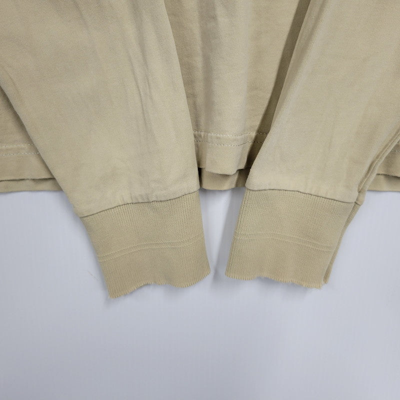 【現状渡し品】【メンズ】 ONE POINT LS TEE ワンポイント ロングスリーブ Tシャツ トルコ製 長袖 トップス 146-250524-as-18-izu サイズ：M カラー：ベージュ 万代Net店