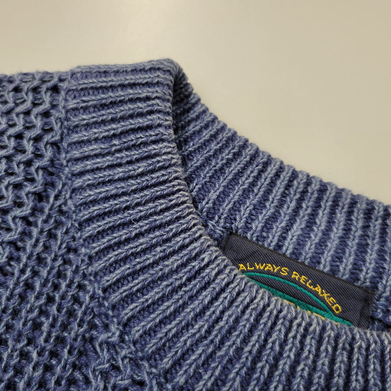 【中古品】【メンズ】 WEEKENDS 香港製 KNIT SWEATER ニット トップス 146-250722-rk-07-izu サイズ：L カラー：ブルー系 万代Net店