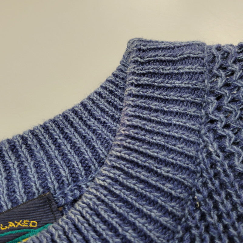 【中古品】【メンズ】 WEEKENDS 香港製 KNIT SWEATER ニット トップス 146-250722-rk-07-izu サイズ：L カラー：ブルー系 万代Net店