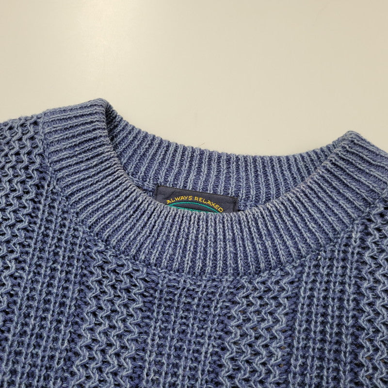 【中古品】【メンズ】 WEEKENDS 香港製 KNIT SWEATER ニット トップス 146-250722-rk-07-izu サイズ：L カラー：ブルー系 万代Net店