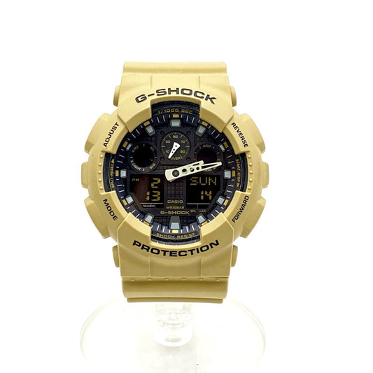 【中古品】【メンズ/レディース】 G-SHOCK ジーショック ANALOG-DIGITAL WATCH GA-100L アナログ デジタル 腕時計 196-250511-as-29-izu カラー：ベージュ系×ブラック 万代Net店